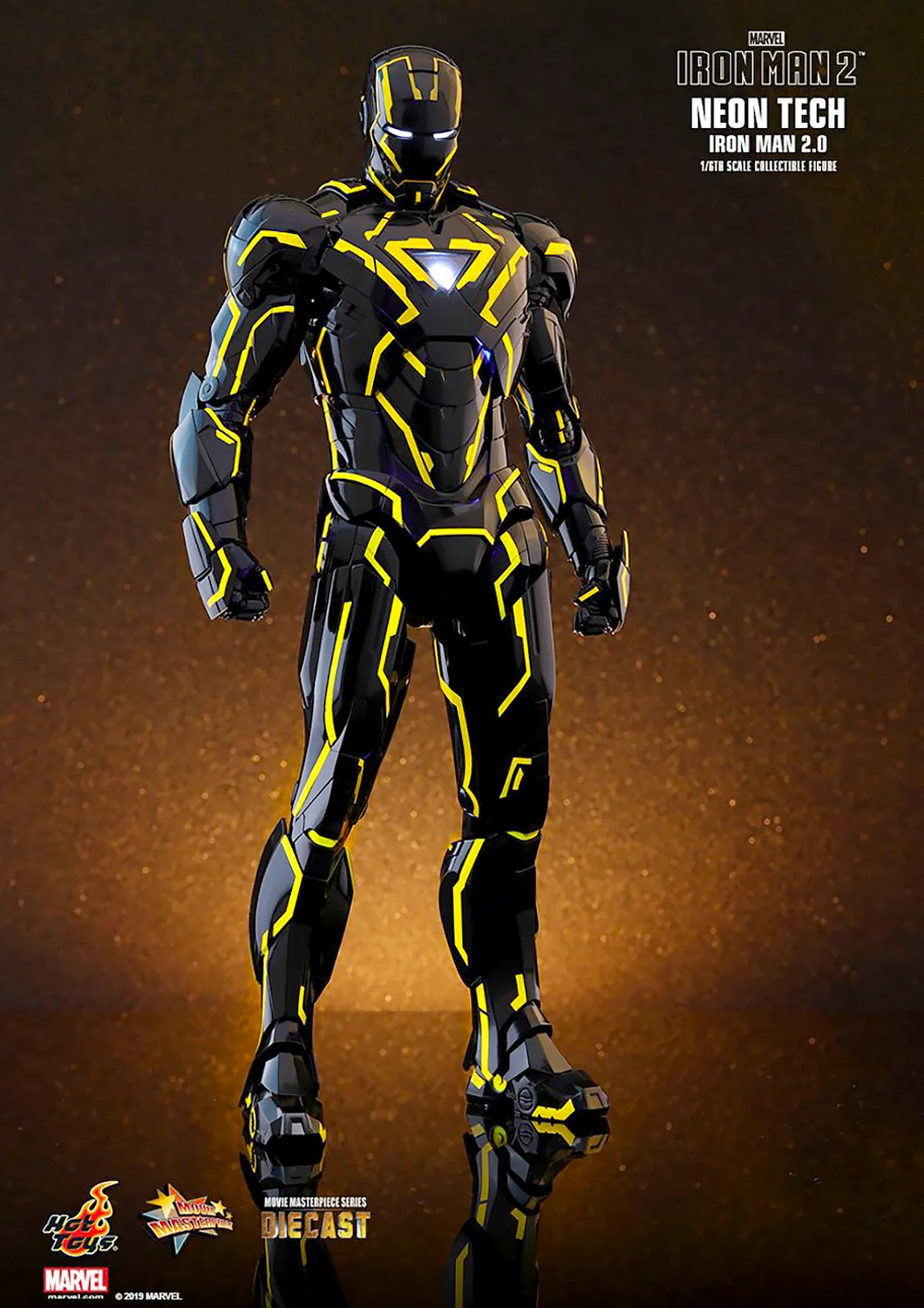 MARVEL IRON MAN 2 1/6 NEON TECH IRON MAN 2.0