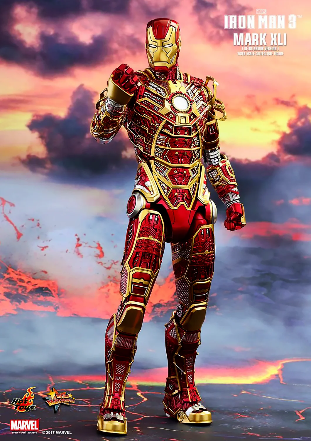 MARVEL IRON MAN 3 1/6 BONES RETRO ARMOR VERSION MARK XLI MARK 41