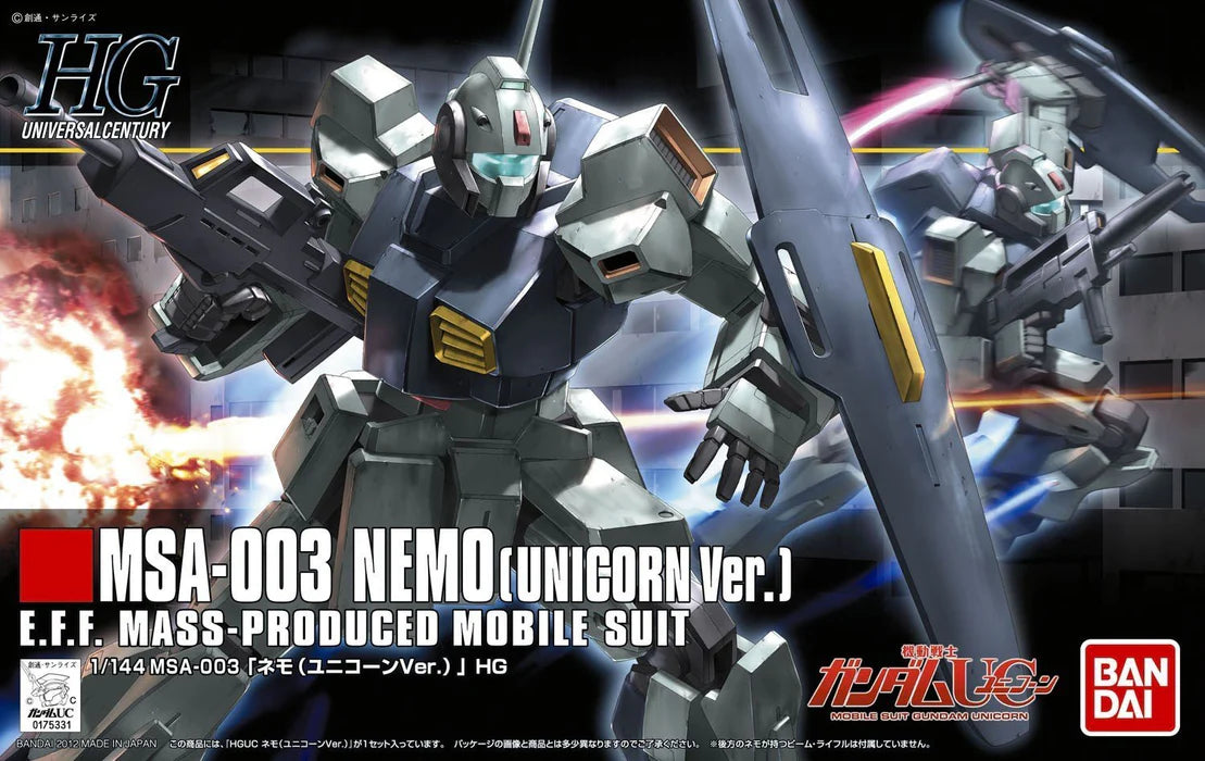Gundam Msa-003 Nemo Unicorn Version 1/144 Scale Kit
