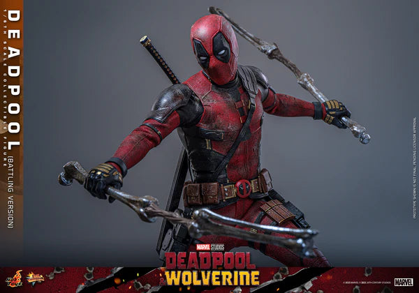 Deadpool & Wolverine 1/6th scale Deadpool Battling Version Collectible Figure