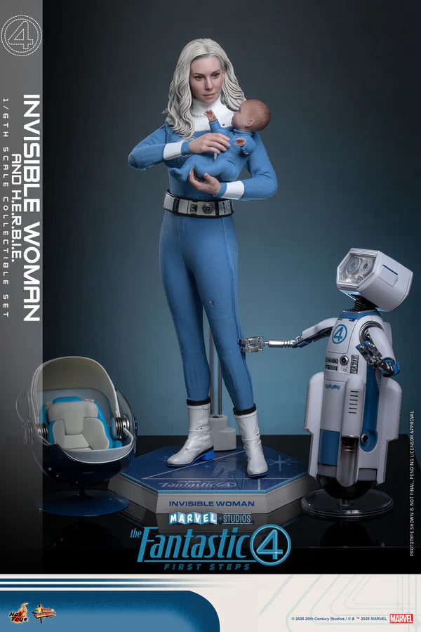 The Fantastic Four First Steps 1/6th scale Invisible Woman and H.E.R.B.I.E. Collectible Set