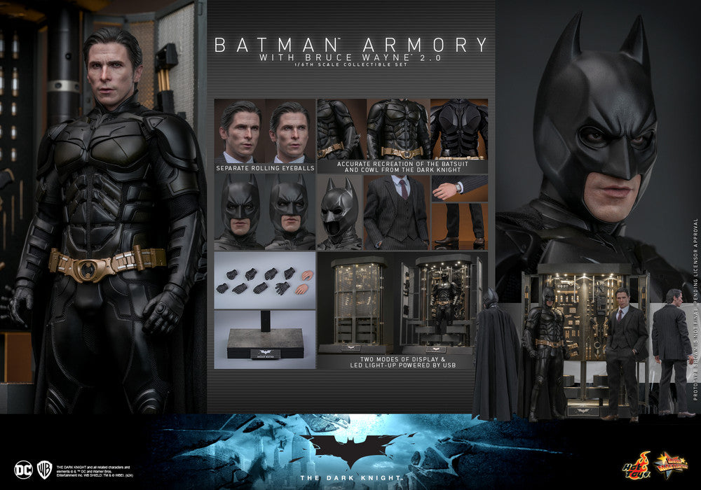The Dark Knight 1/6th scale Batman Armory with Bruce Wayne 2.0 Collectible Set