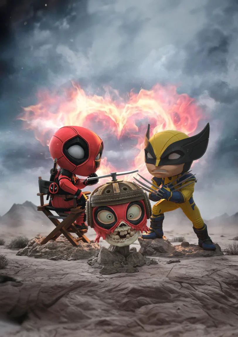 DEADPOOL, HEADPOOL AND WOLVERINE 3 PACK MINICO