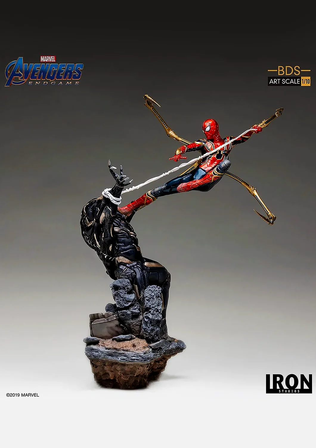AVENGERS ENDGAME 1/10 IRON SPIDER VS OUTRIDER BDS ART SCALE