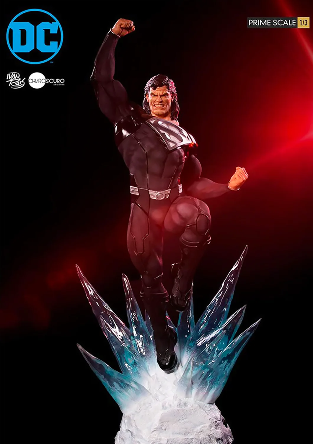 DC SUPERMAN BLACK SUIT 1/3 PRIME SCALE BY IVAN REIS
