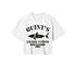 JAWS QUINTS SHARK FISHING CROPPED T-SHIRT