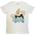 Johnny Bravo Posing Logo White T-Shirt