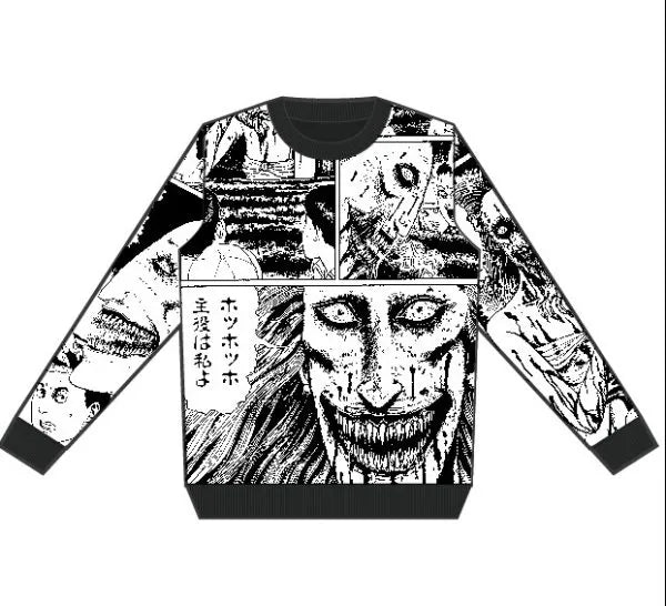 Junji-Ito Smile Patterns Knitted Sweatshirt