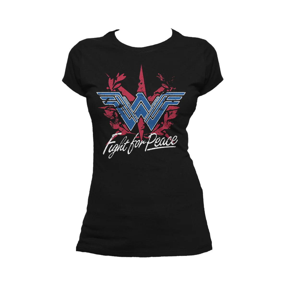 DC Wonder Woman Logo Fight Peace Official Women's T-shirt