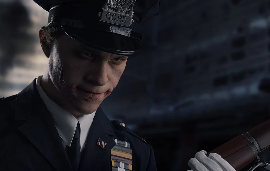 THE JOKER POLICE UNIFORM LIFE-SIZE BUST