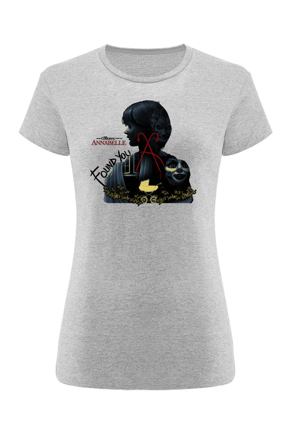 Annabelle Horror Gray T-shirt