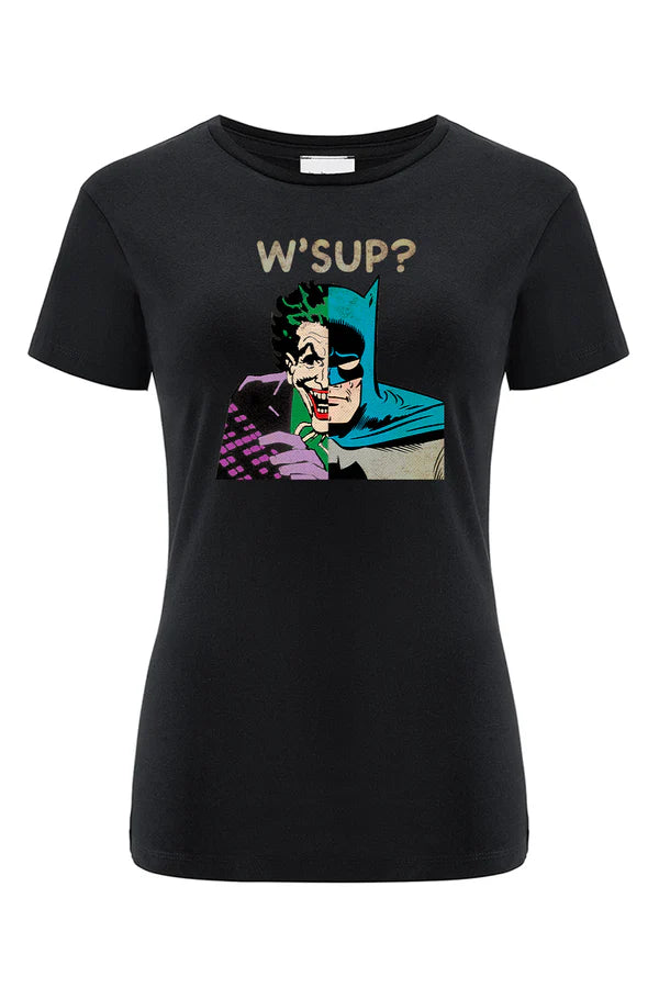 Batman and Joker DC Black T-shirt