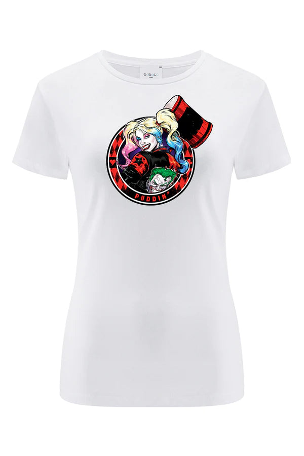 Harley Quinn DC White T-shirt