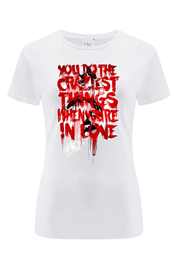 Harley Quinn DC White T-shirt