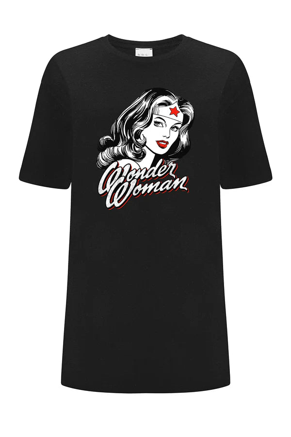 Wonder Woman DC Black OVERSIZE T-shirt