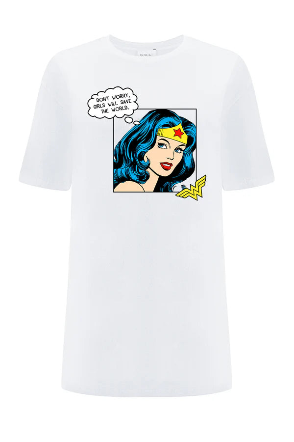 Wonder Woman DC White OVERSIZE T-shirt