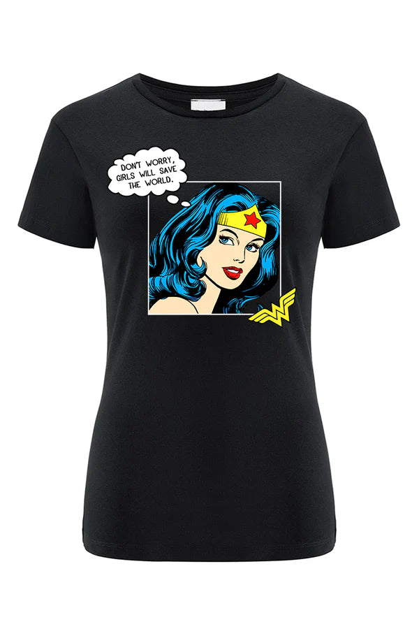 Wonder Woman DC Black T-shirt