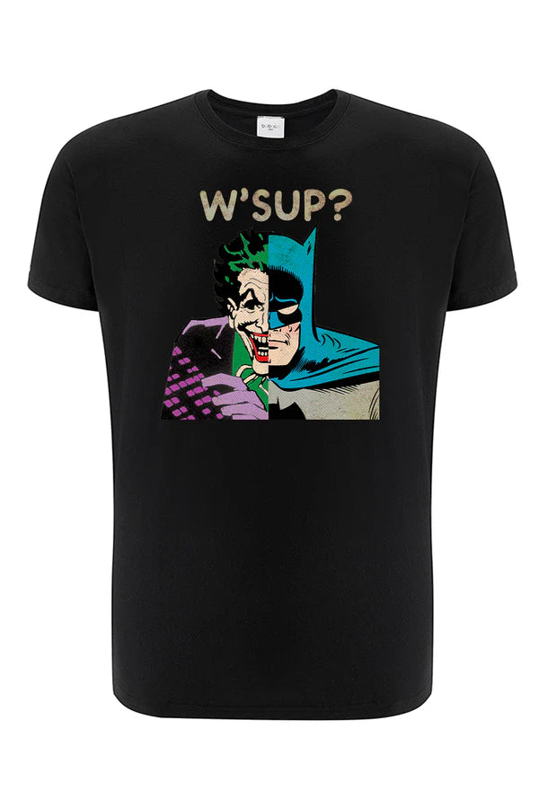 Batman and Joker DC Black T-shirt