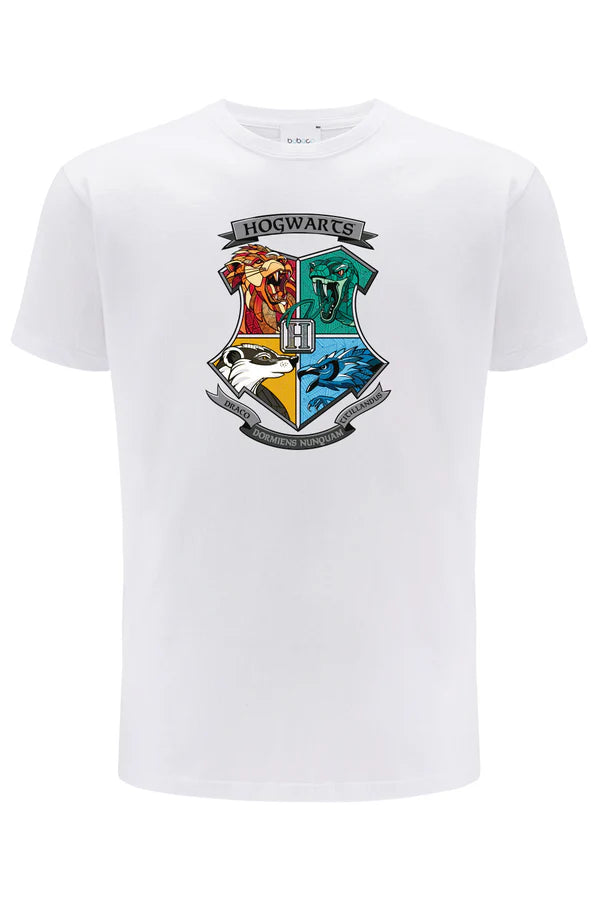 Harry Potter White Hogwarts Arms T-shirt