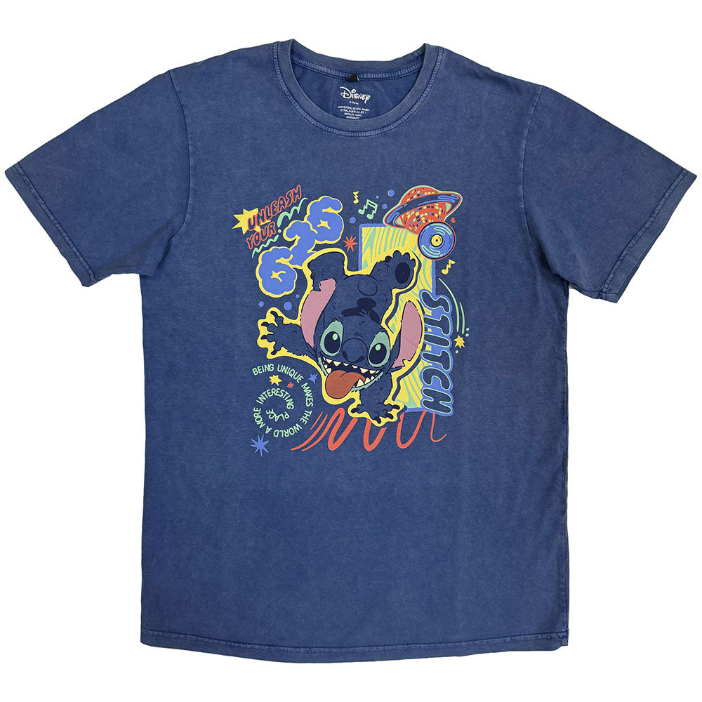 Disney Lilo & Stitch 626 Handstand Denim Blue T-Shirt
