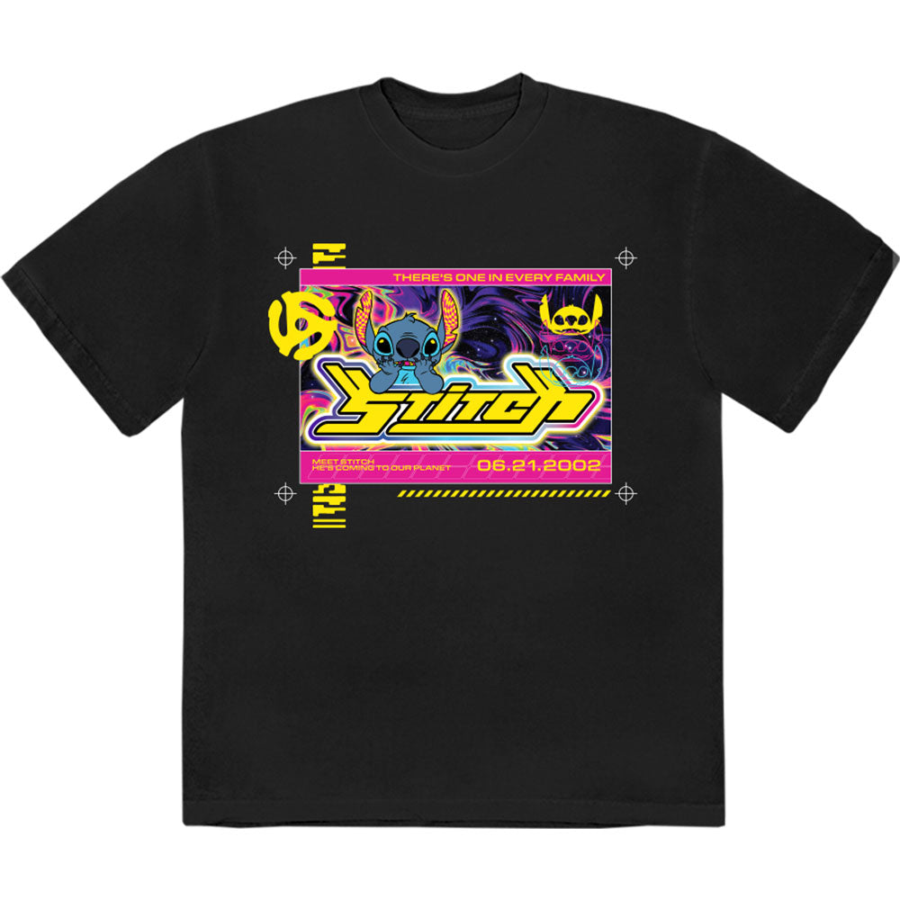 Disney Stitch One In Every Family Black T-Shirt
