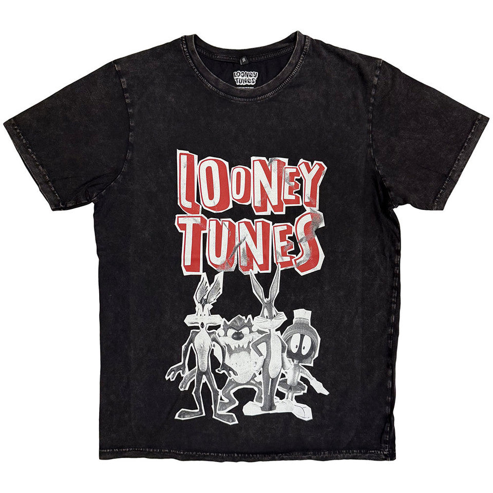 Looney Tunes Characters Black & White Black T-Shirt
