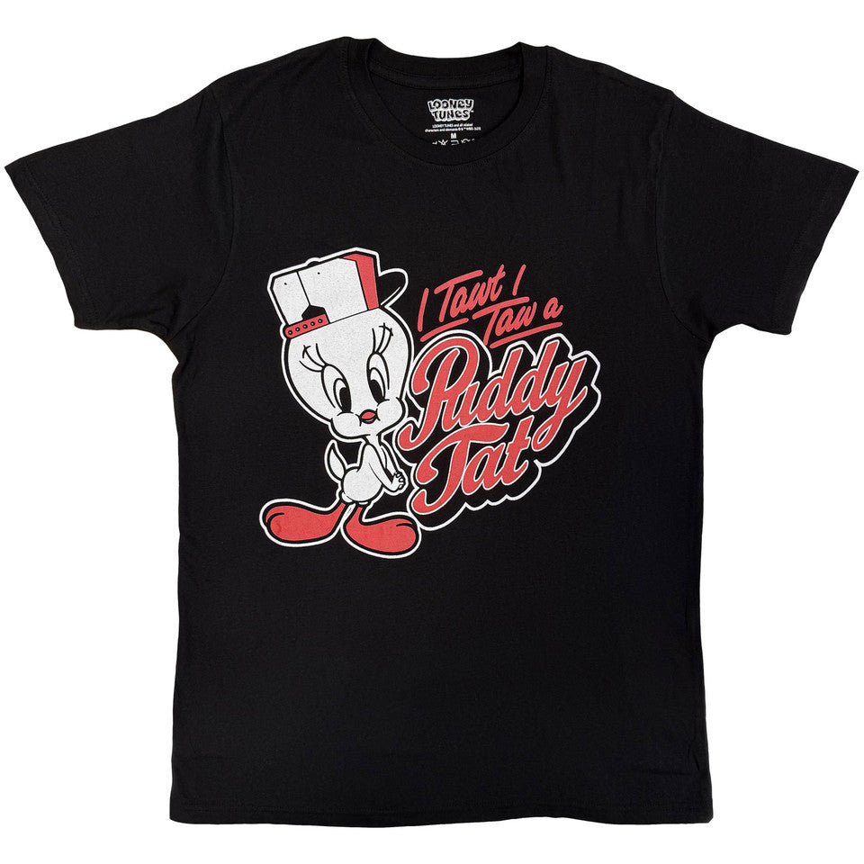 Looney Tunes I Tawt I Taw A Puddy Tat Black T-Shirt