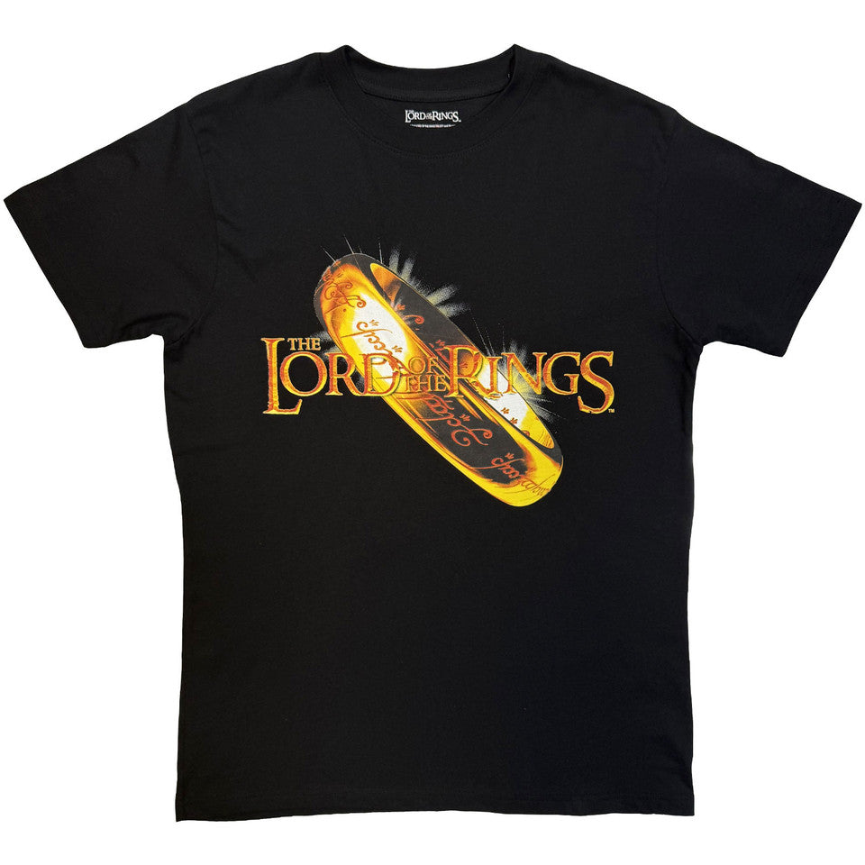 Lord of the Rings Shiny Gold Ring Black T-Shirt