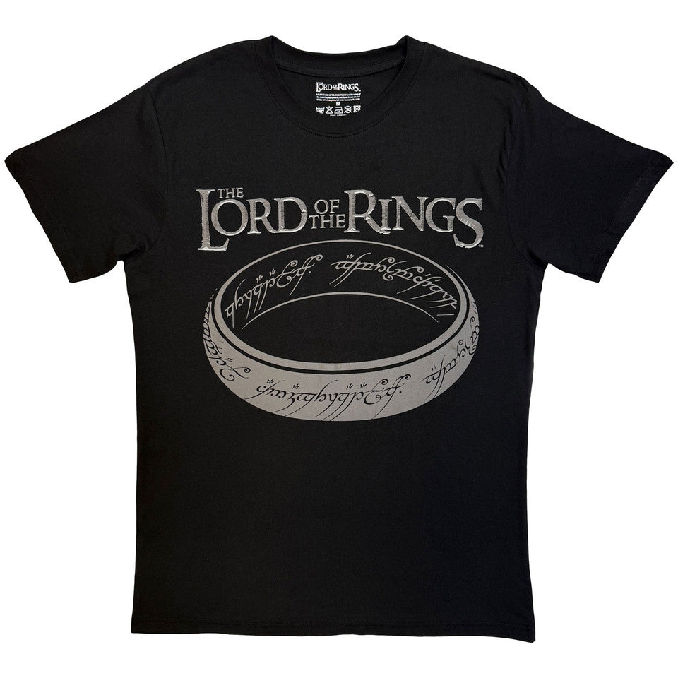 Lord of the Rings Greyscale Ring Black T-Shirt