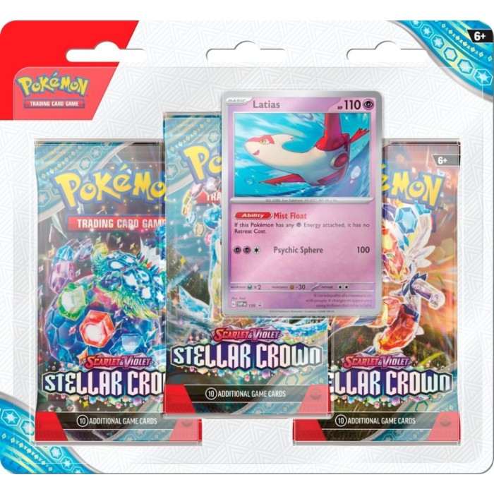 Pokemon Scarlet & Violet Stellar Crown 3-Pack Blister