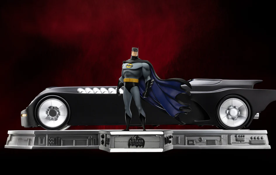 BATMAN THE ANIMATED SERIES BATMAN AND BATMOBILE DELUXE ART SCALE 1/10