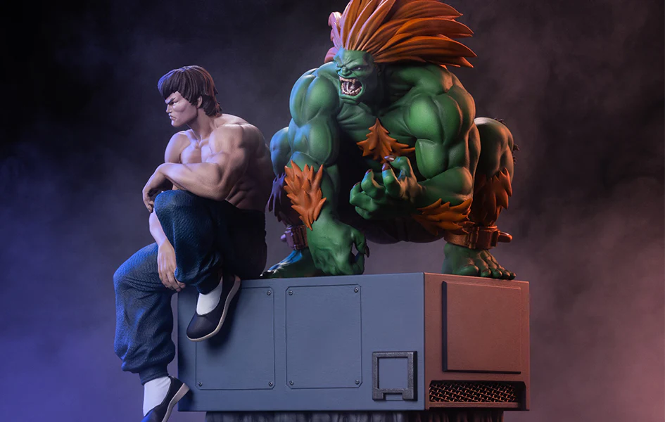 BLANKA AND FEI LONG 1/10 SCALE STATUE