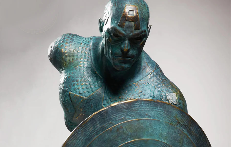 CAPTAIN AMERICA LIFE-SIZE BRONZE BUST