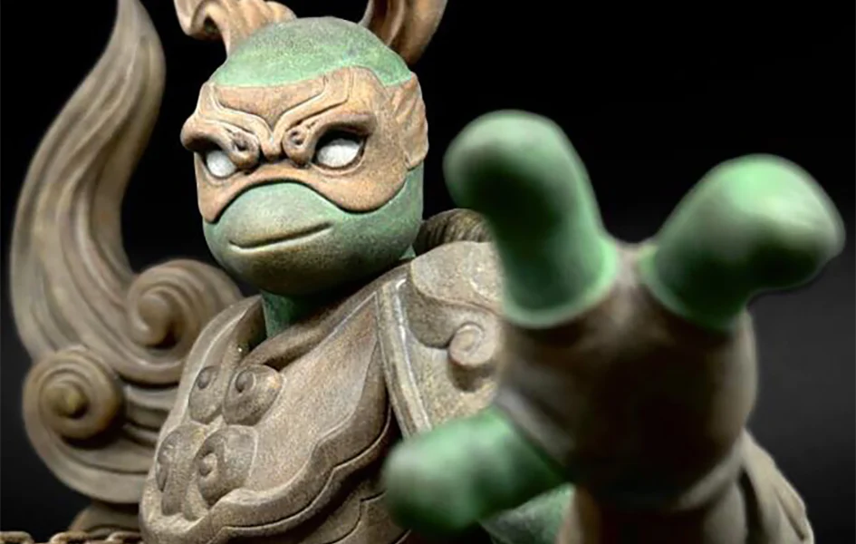 TMNT FURINKAZAN MICHELANGELO STATUE