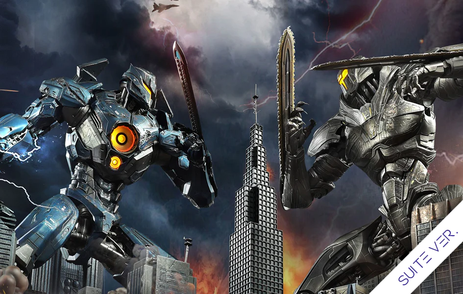 PACIFIC RIM GIPSY AVENGER VS OBSIDIAN FURY SUITE VERSION STATUE