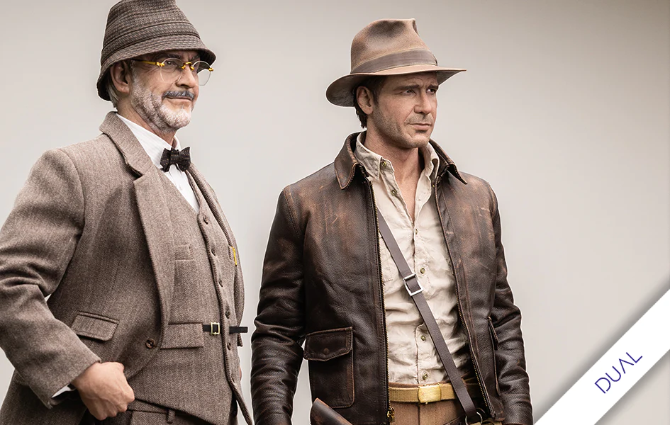 INDIANA JONES AND HENRY JONES DUAL 1/3 SCALE STATUE