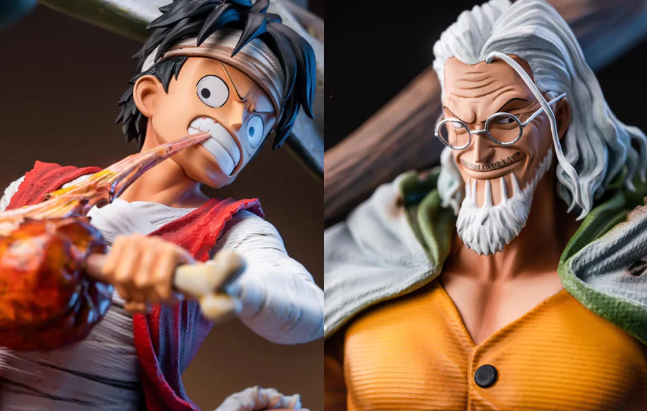 LUFFY AND RAYLEIGH MINI STATUE SET