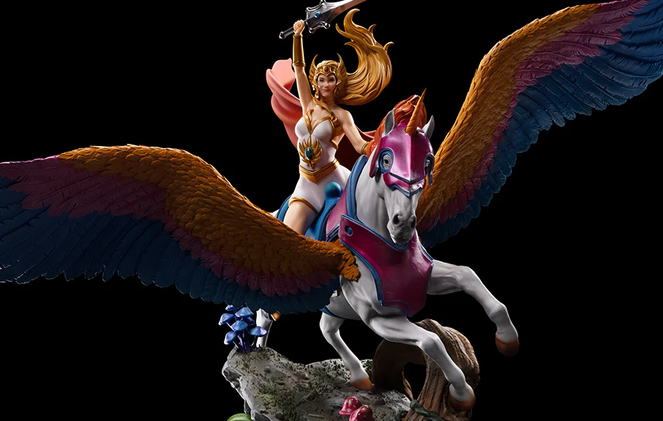 MASTERS OF THE UNIVERSE 1/10 SHE-RA AND SWIFT WIND ART SCALE