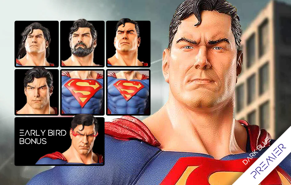 SUPERMAN DARK BLUE SUIT PREMIER PRESTIGE SERIES 1/3 SCALE STATUE