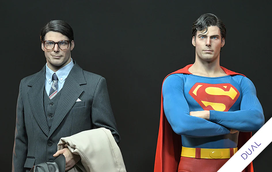 SUPERMAN & CLARK KENT 1978 CHRISTOPHER REEV DUAL VERSION 1/3 SCALE STATUE