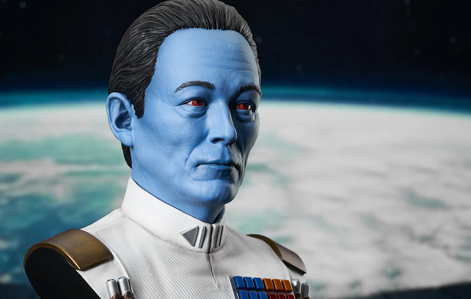 STAR WARS AHSOKA GRAND ADMIRAL THRAWN LEGENDS IN 3-DIMENSIONS 1/2 SCALE BUST