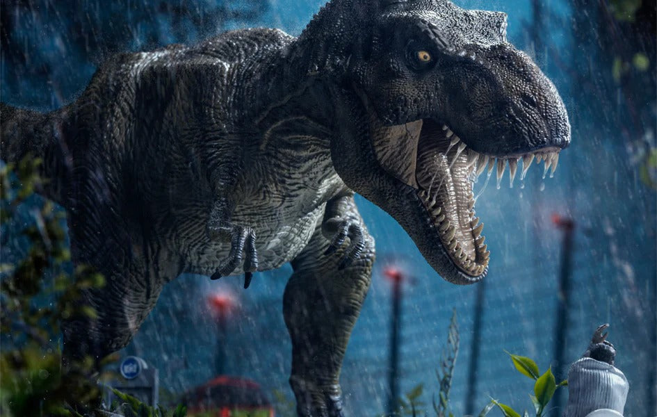 JURASSIC PARK 1/20 T-REX AND DONALD GENNARO DEMI SCALE