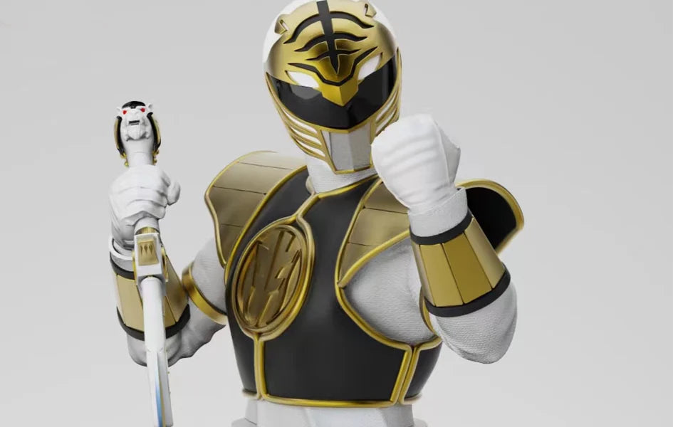 MIGHTY MORPHIN POWER RANGERS WHITE RANGER LIFE-SIZE BUST