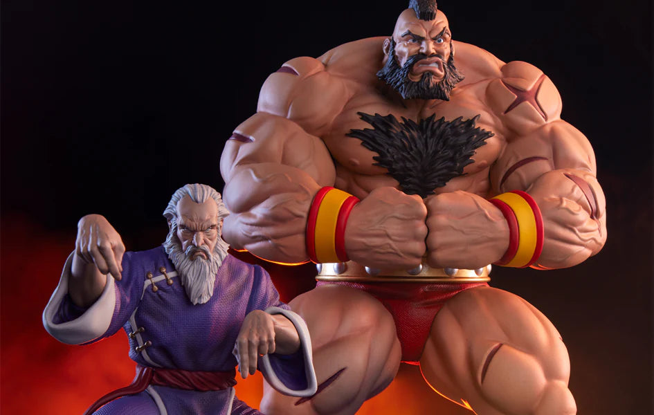 ZANGIEF AND GEN 1/10 SCALE STATUE SET