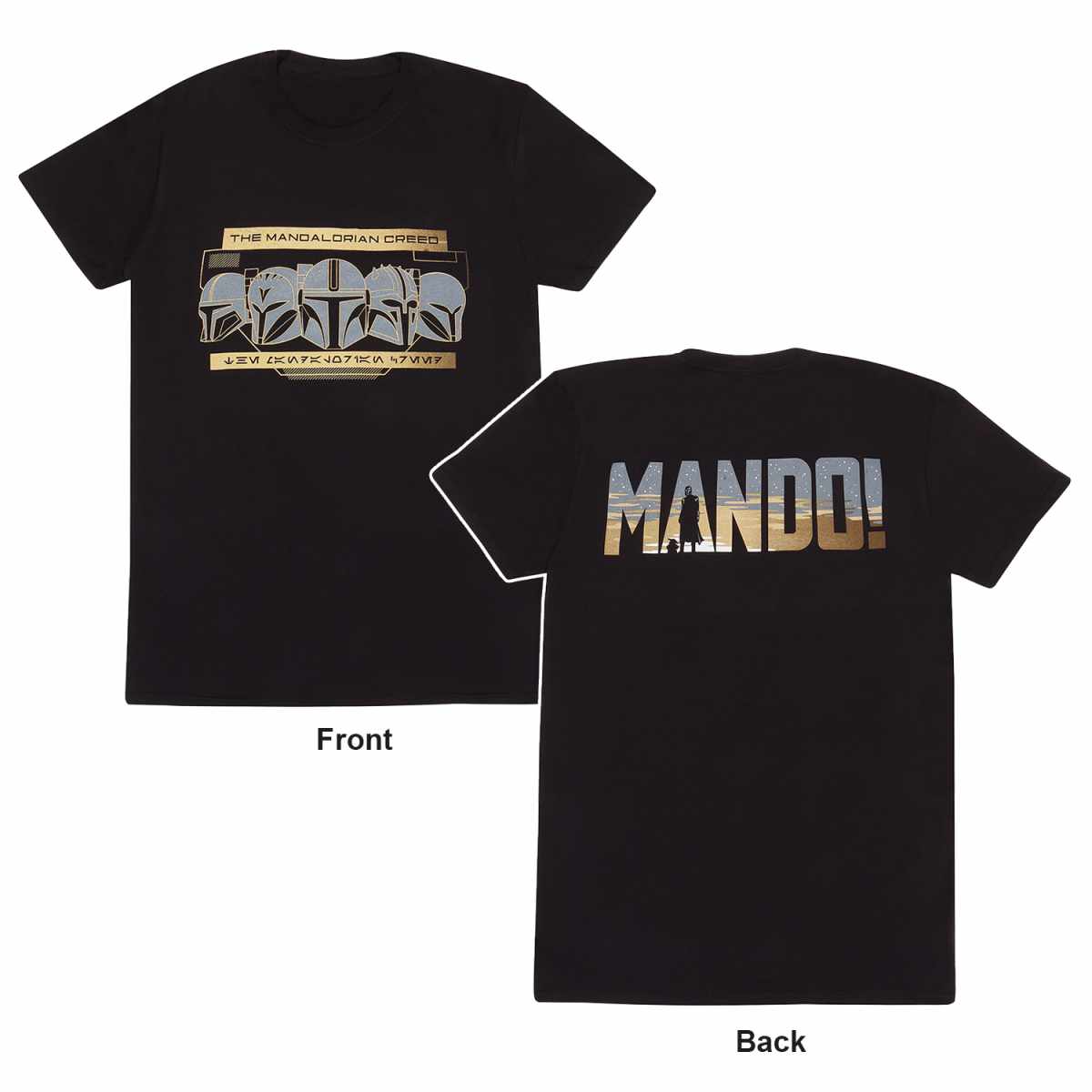 Star Wars Mandalorian Row Of Helmets T-Shirt