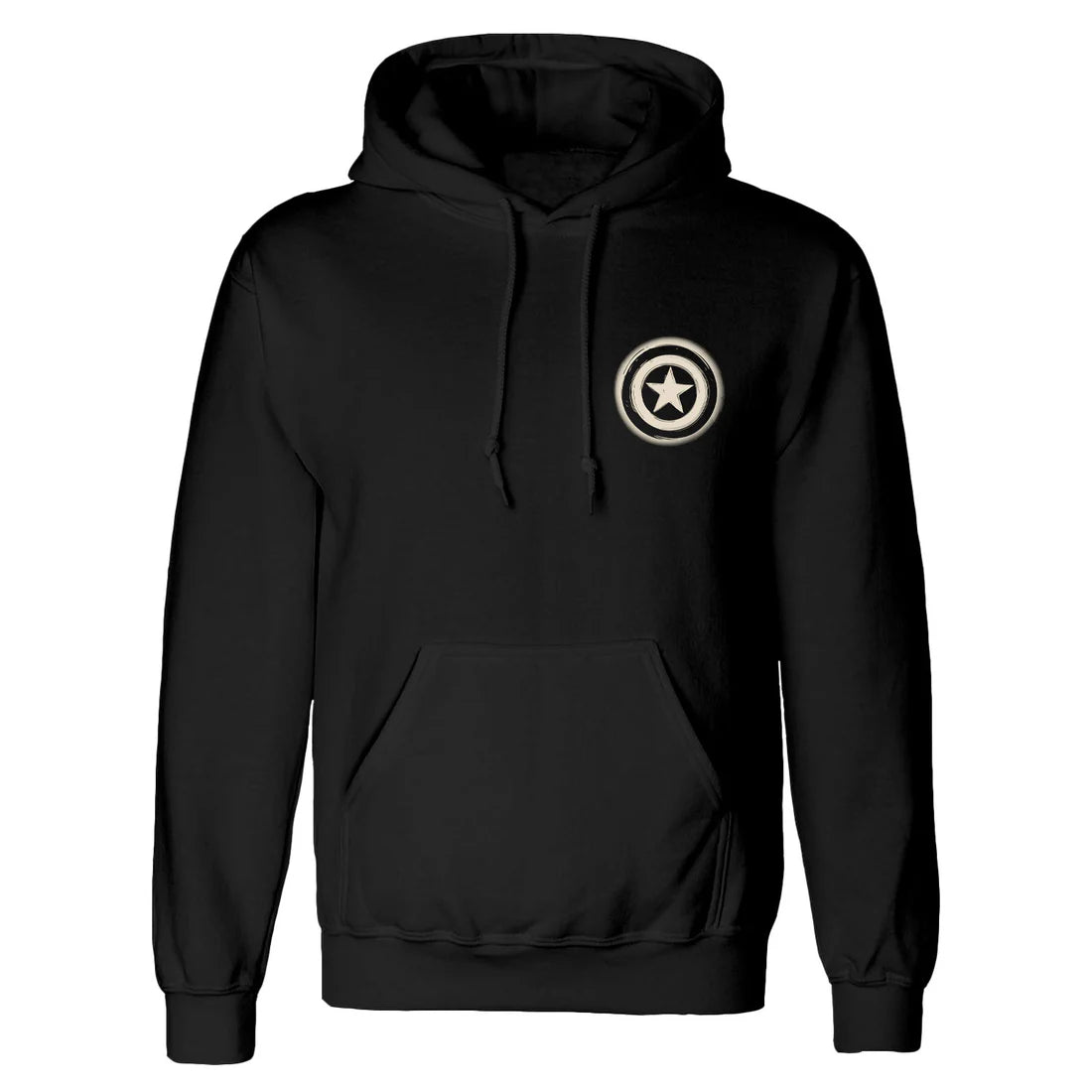 MARVEL COMICS CAPTAIN AMERICA LINOCUT FRONT AND BACK PRINT HOODIE