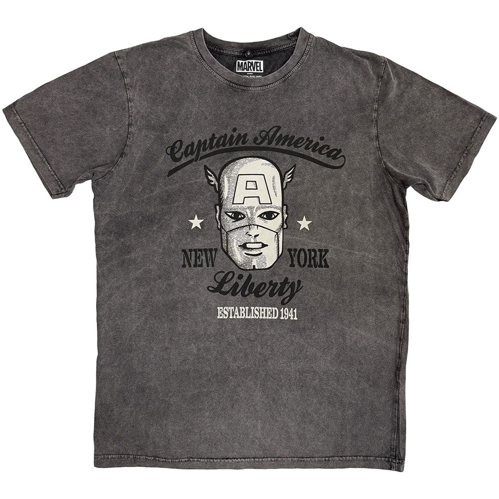 Marvel Comics Captain America Est 1941 Charcoal Grey T-Shirt