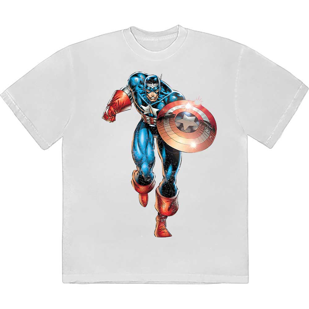 MARVEL COMICS CAPTAIN AMERICA RUNNING T-SHIRT