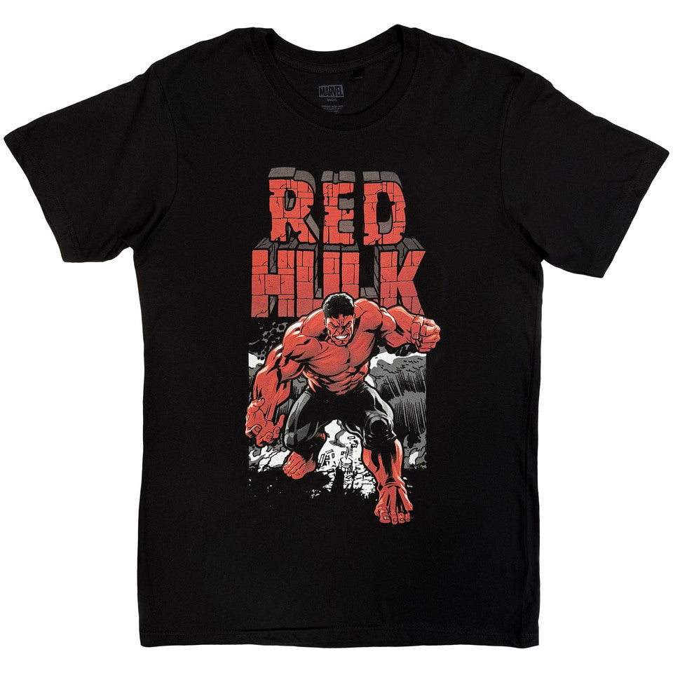 Marvel Comics Red Hulk Comic Black T-Shirt