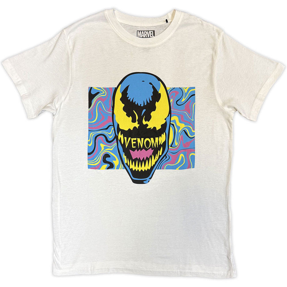 Marvel Comics Venom Psych Head White T-Shirt